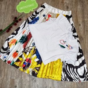 NWT High Waist Two Piece Skirt Set